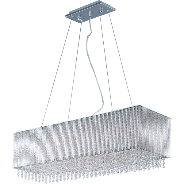 Et2 Spiral 9-Light 11" Wide Polished Chrome Linear Pendant E23146-10PC - main